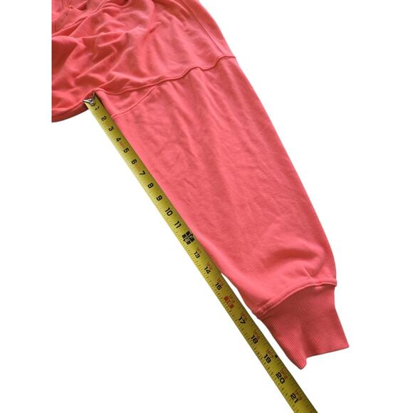 Free People Movement Womens Grand Slam V-Neck Cropped Hoodie Hot Pink Medium - Picture 12 of 13